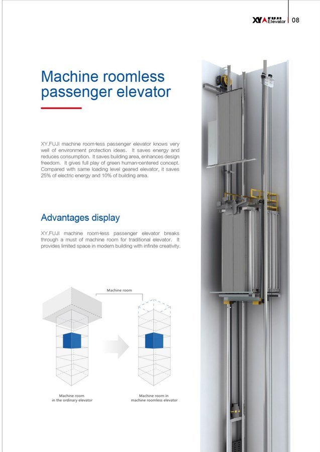 Machine Room-less system from the XY Fuji catalog